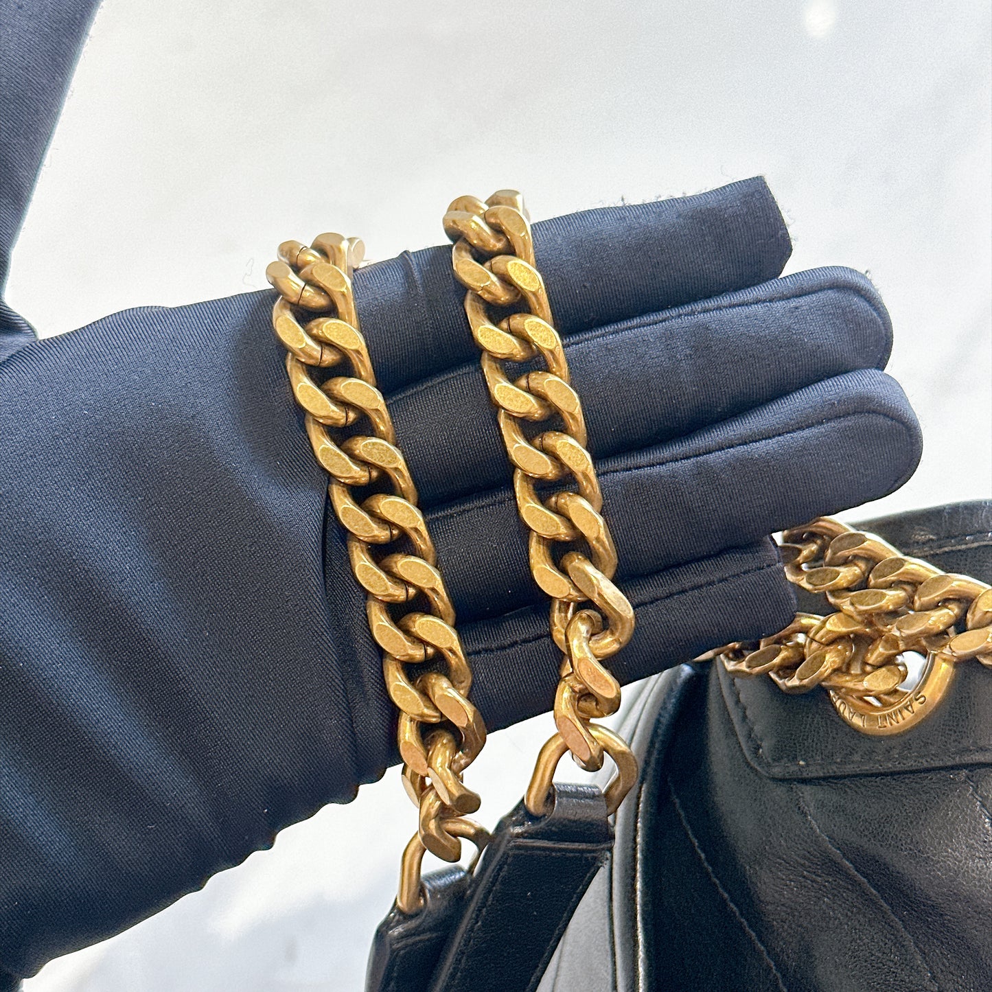 YSL Niki Medium in Black Lambskin