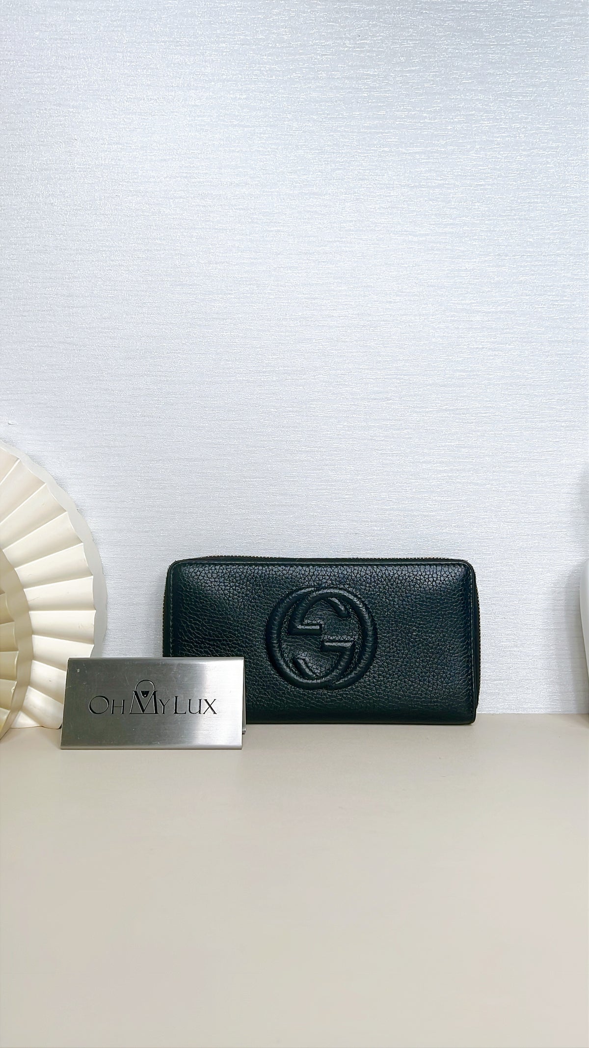 Gucci Soho Long Wallet in Black