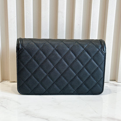 Chanel Filigree Chain Wallet in Black
