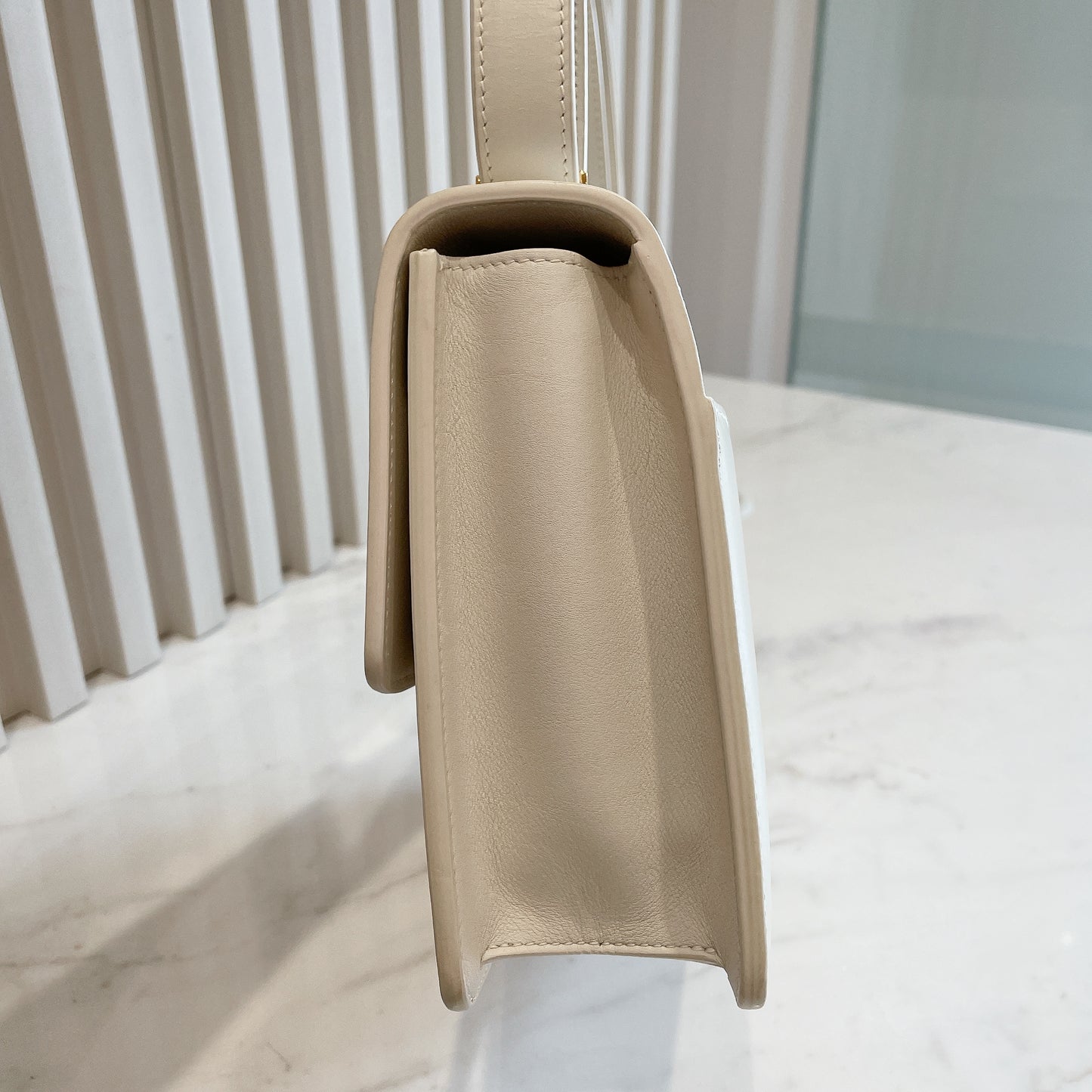 Dior Montaigne 30 Leather Strap in White