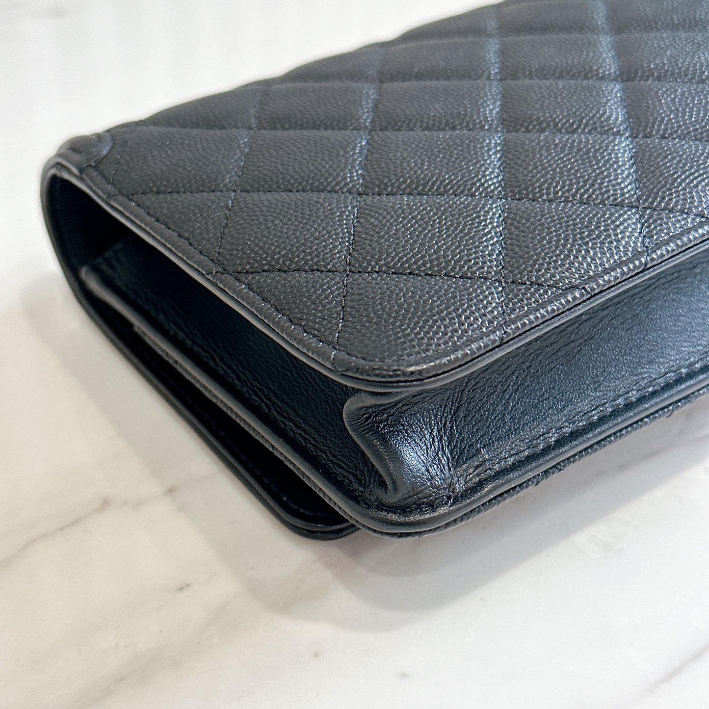Chanel Filigree Chain Wallet in Black