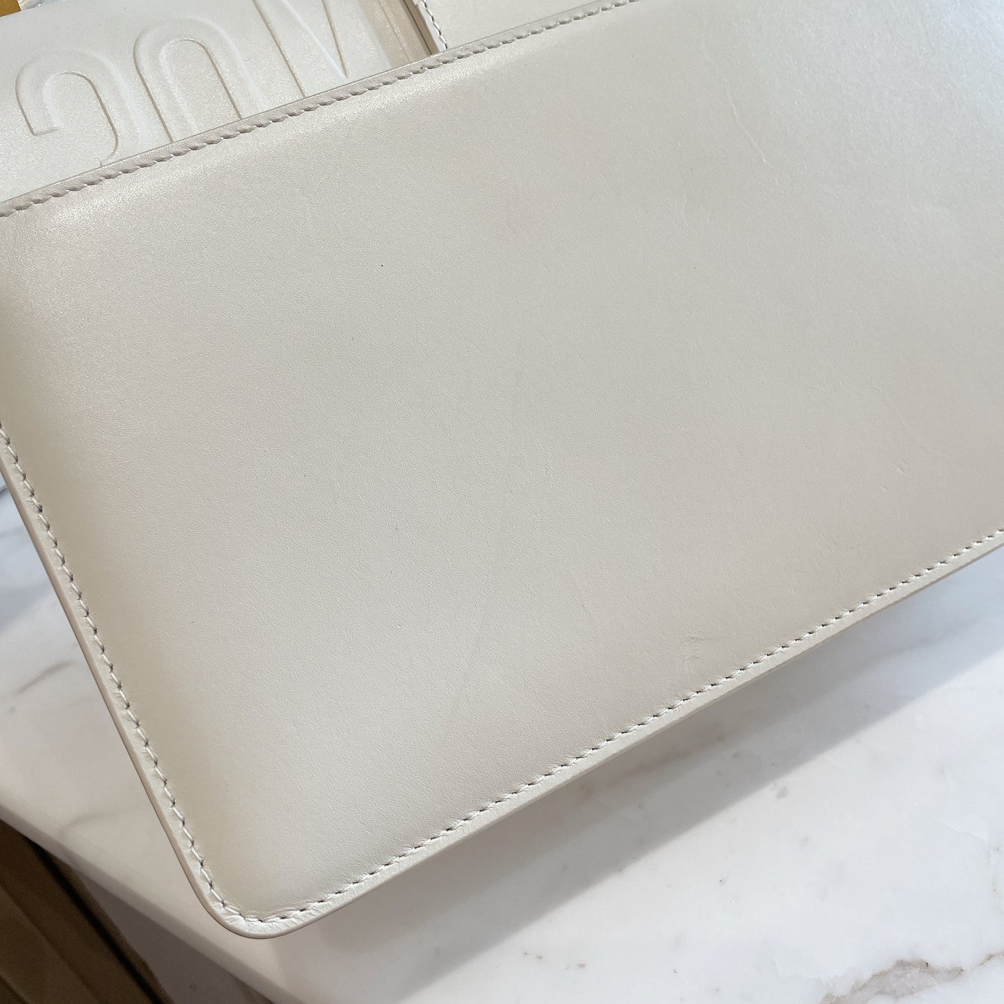 Dior Montaigne 30 Leather Strap in White
