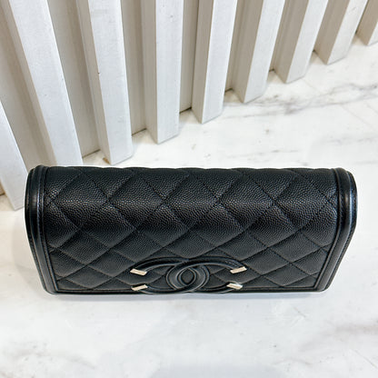 Chanel Filigree Chain Wallet in Black