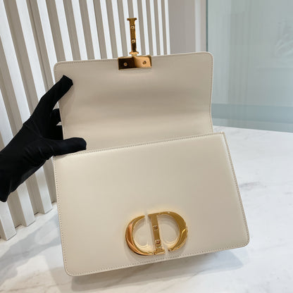 Dior Montaigne 30 Leather Strap in White