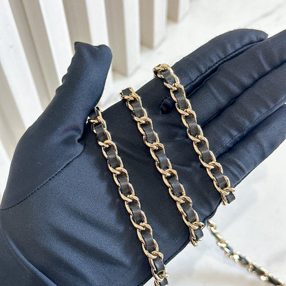 Chanel Filigree Chain Wallet in Black