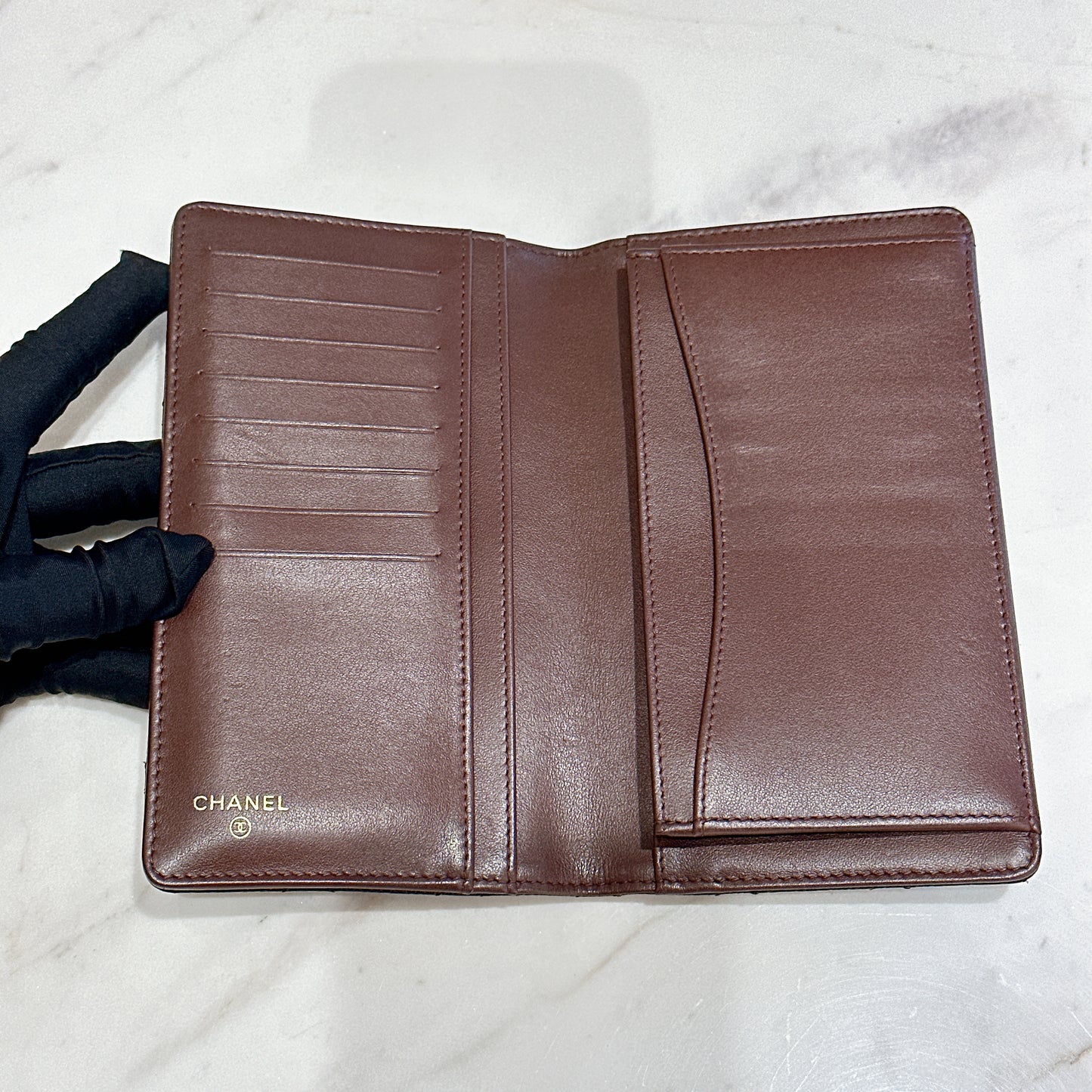 Chanel Classic Flap Long Wallet in GHW
