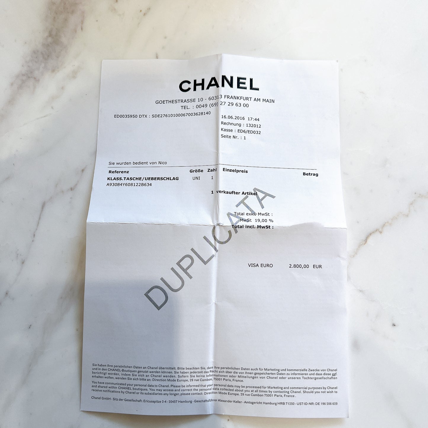 Chanel Mademoiselle in Burgundy