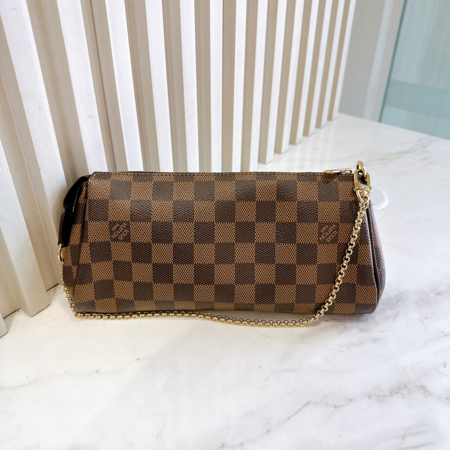 LV Damier Ebene Eva Clutch