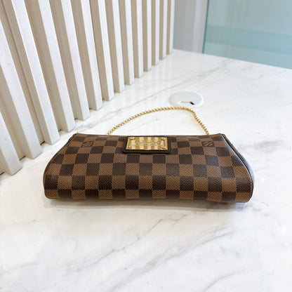 LV Damier Ebene Eva Clutch