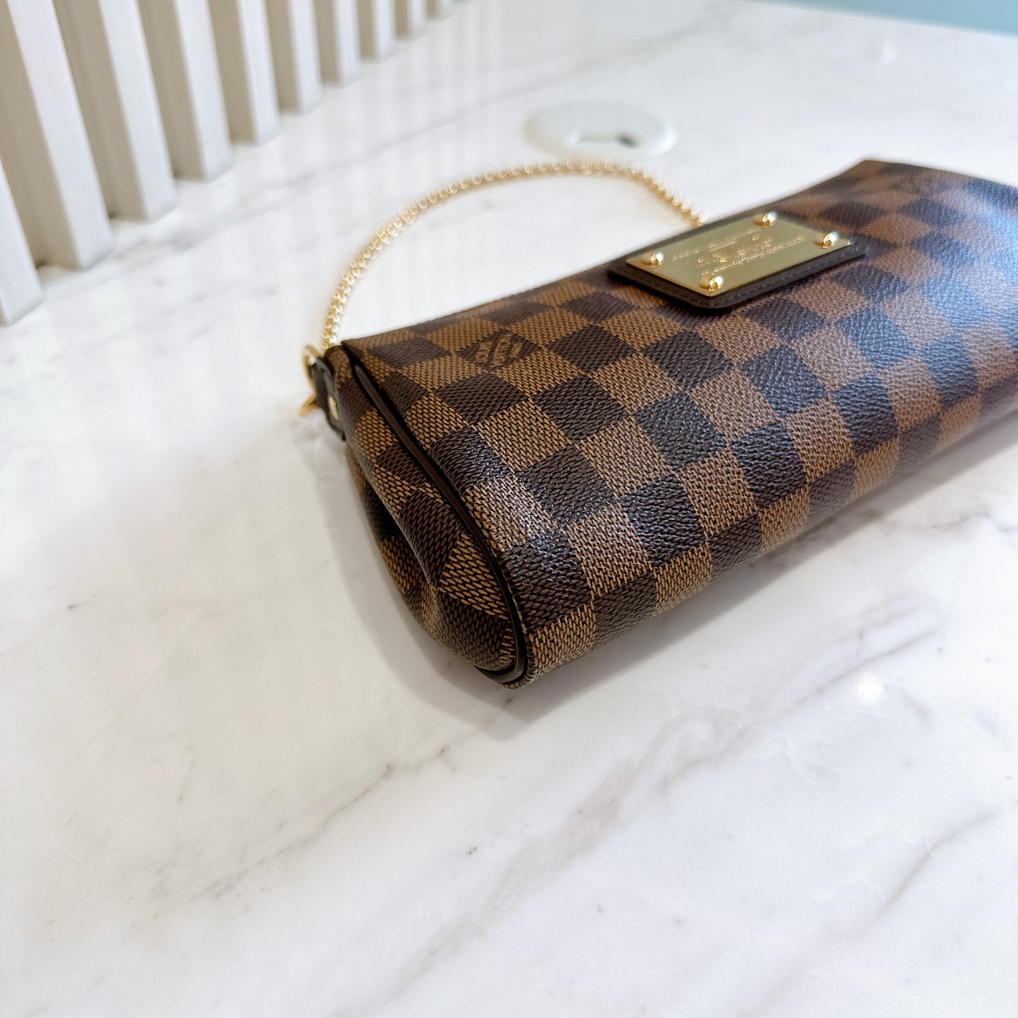 LV Damier Ebene Eva Clutch