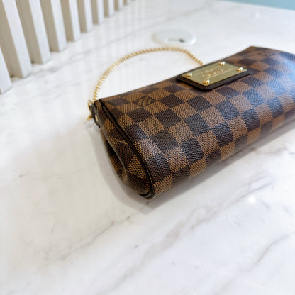 LV Damier Ebene Eva Clutch