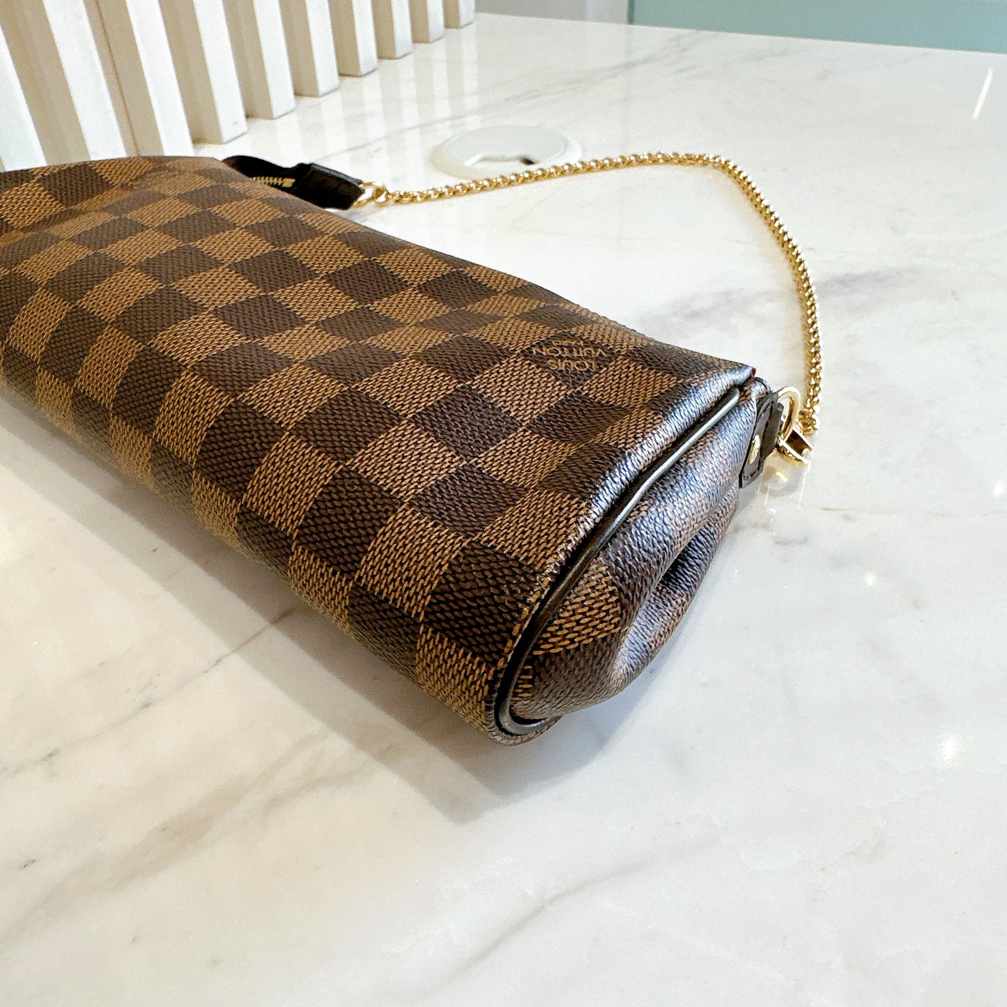 LV Damier Ebene Eva Clutch