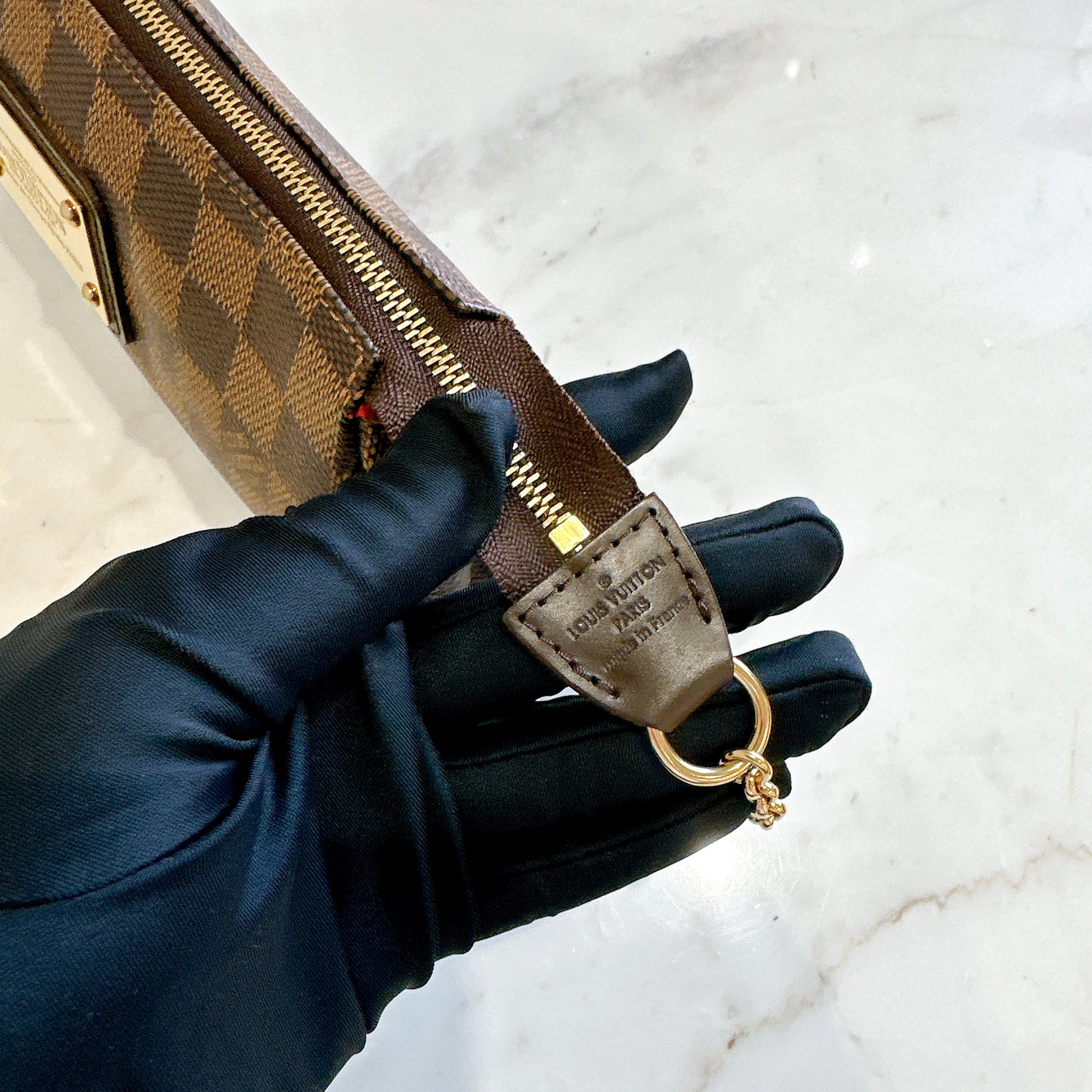 LV Damier Ebene Eva Clutch