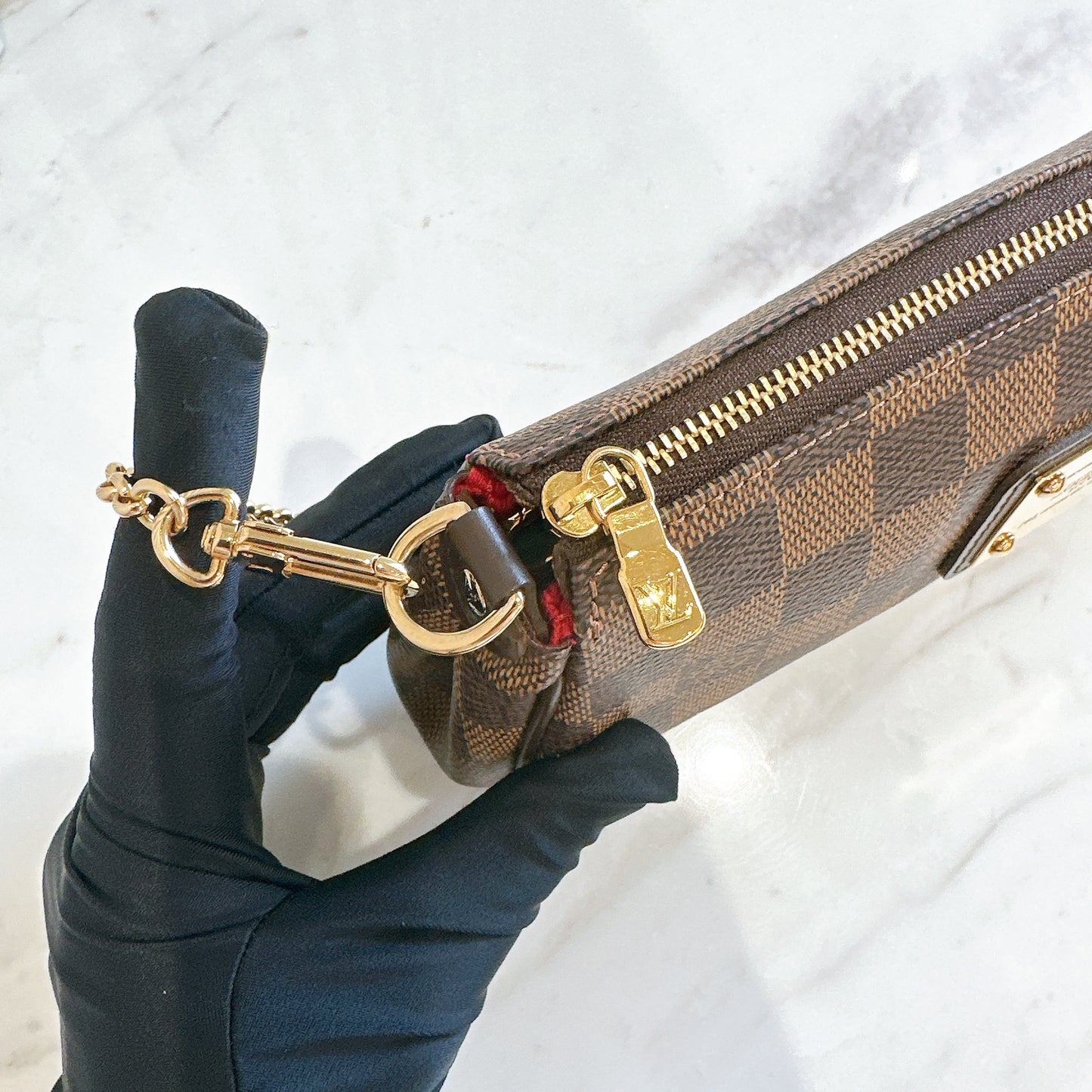 LV Damier Ebene Eva Clutch