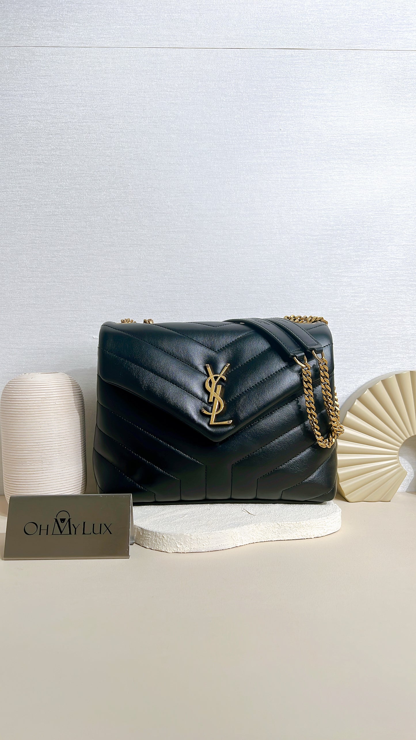 YSL Lou Small In Black GHW
