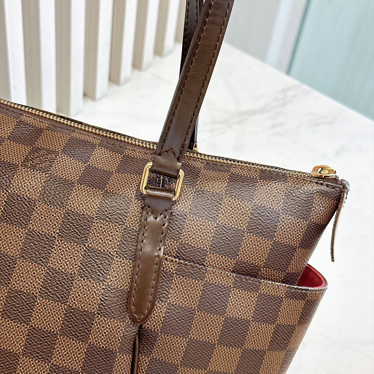 LV Totally PM in Damier Ebene