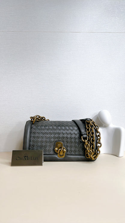 Bottega Veneta Intrecciato Olimpia Knot Shoulder Bag