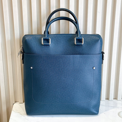 LV Brooks Tote Bag in Blue Epi Leather