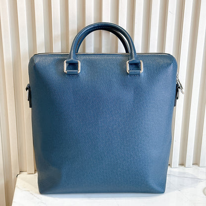 LV Brooks Tote Bag in Blue Epi Leather
