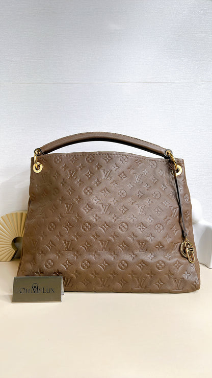 LV Artsy MM Monogram Empreinte Leather in Terre
