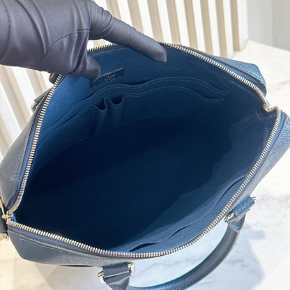 LV Brooks Tote Bag in Blue Epi Leather