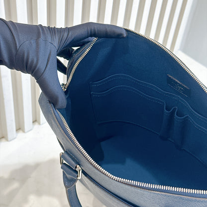 LV Brooks Tote Bag in Blue Epi Leather