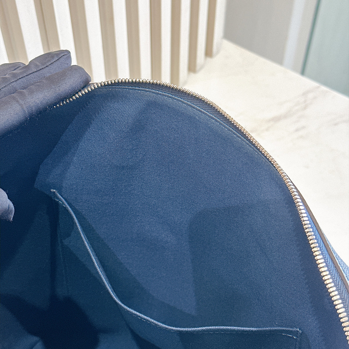 LV Brooks Tote Bag in Blue Epi Leather