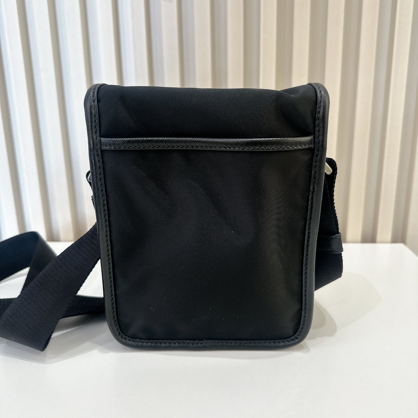 Prada Re Nylon Flap Messenger Crossbody