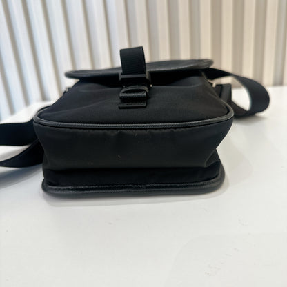 Prada Re Nylon Flap Messenger Crossbody