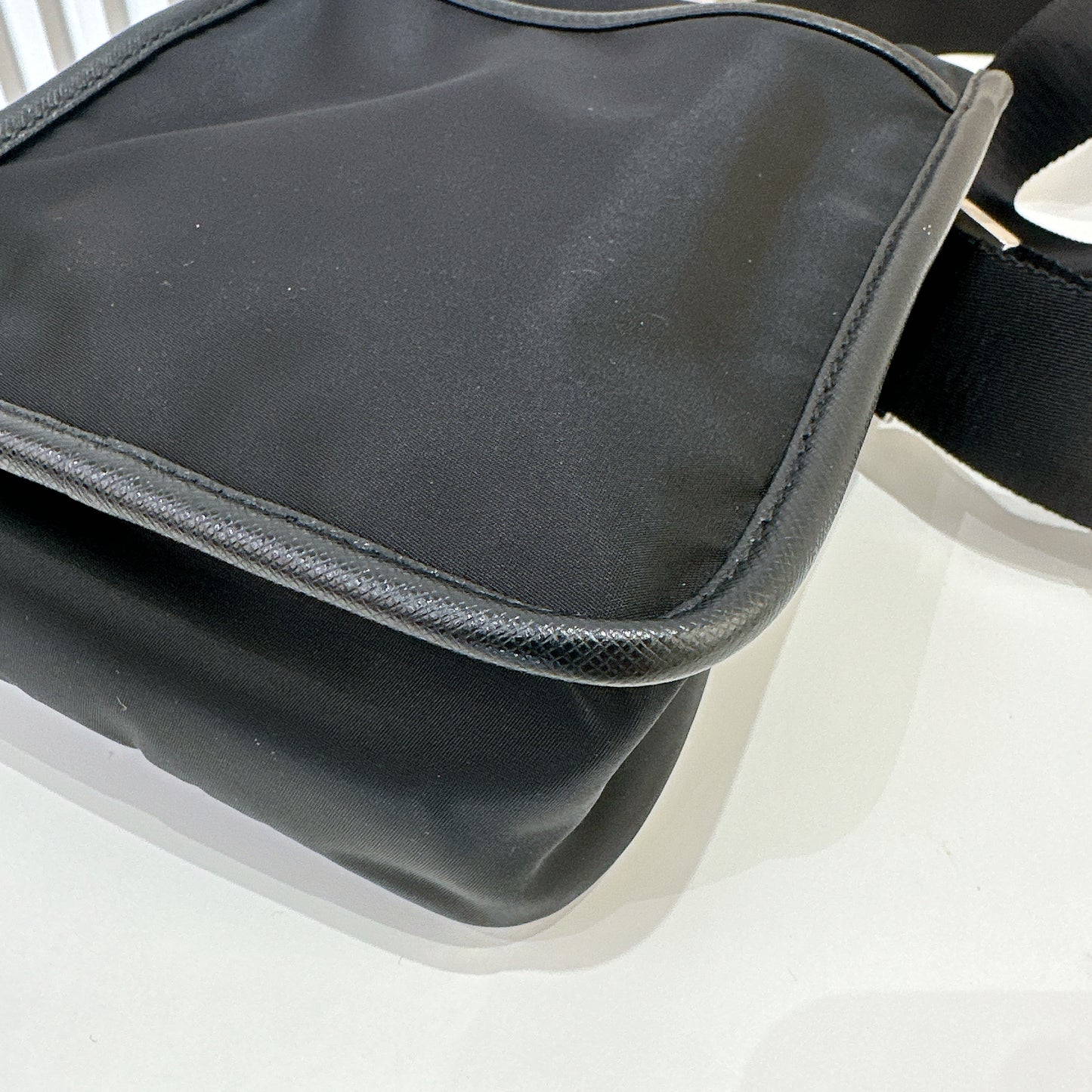 Prada Re Nylon Flap Messenger Crossbody