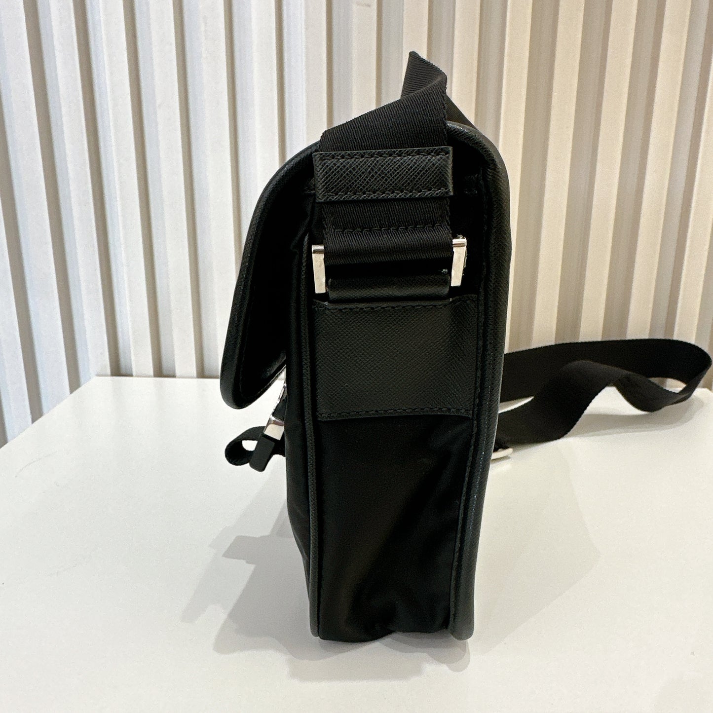 Prada Re Nylon Flap Messenger Crossbody