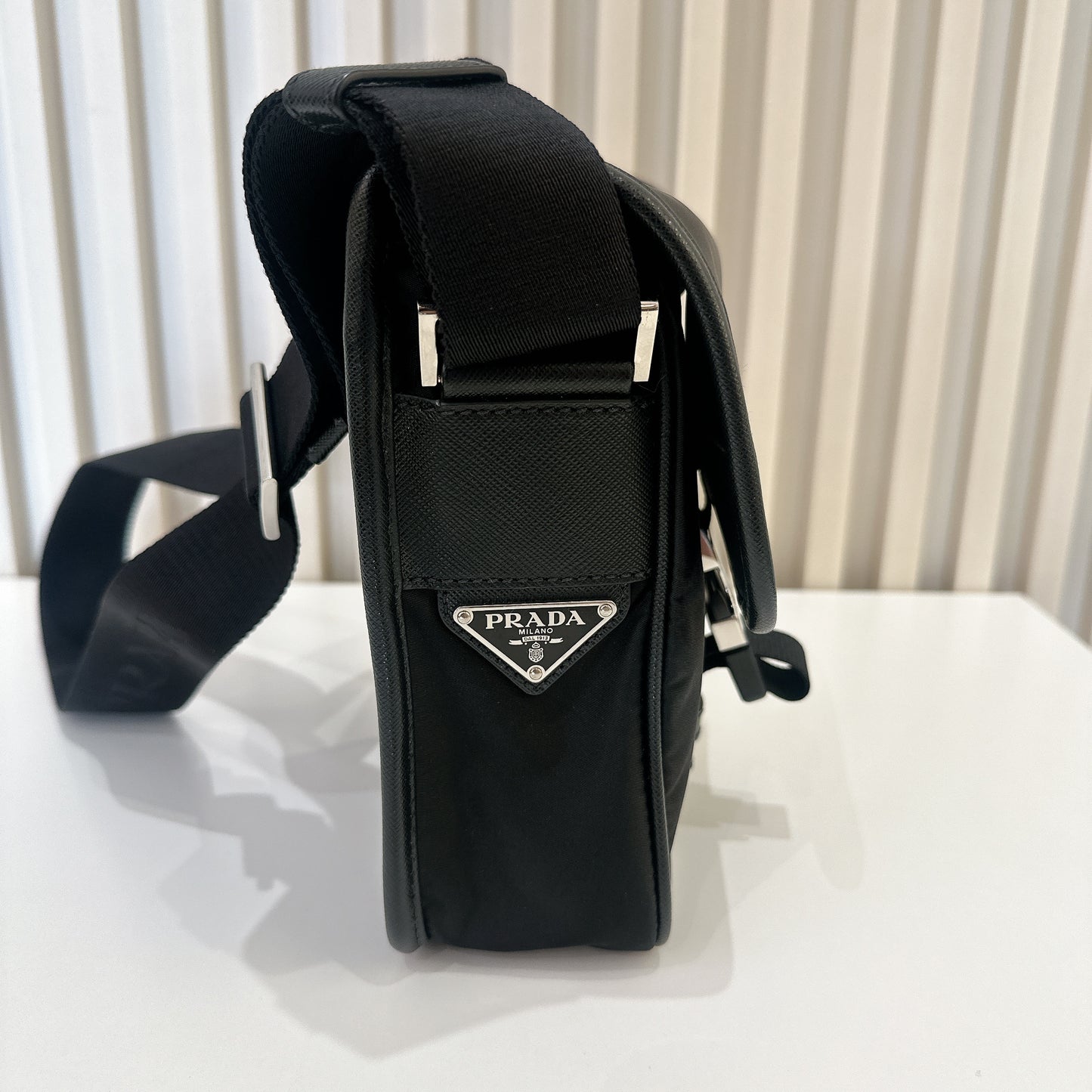 Prada Re Nylon Flap Messenger Crossbody