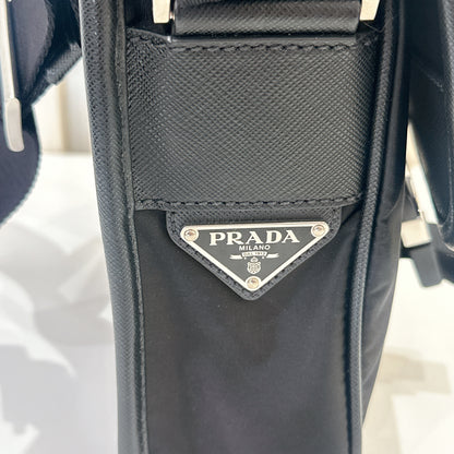 Prada Re Nylon Flap Messenger Crossbody