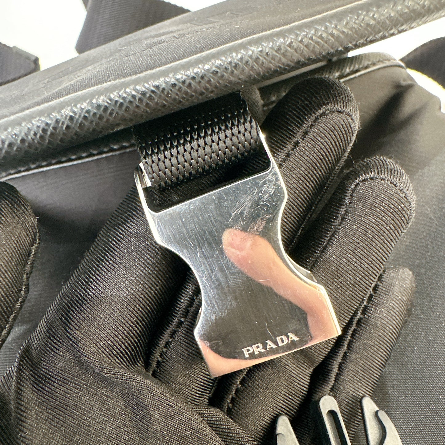 Prada Re Nylon Flap Messenger Crossbody