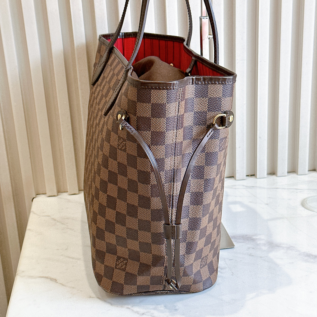 LV Neverfull MM in Damier Ebene