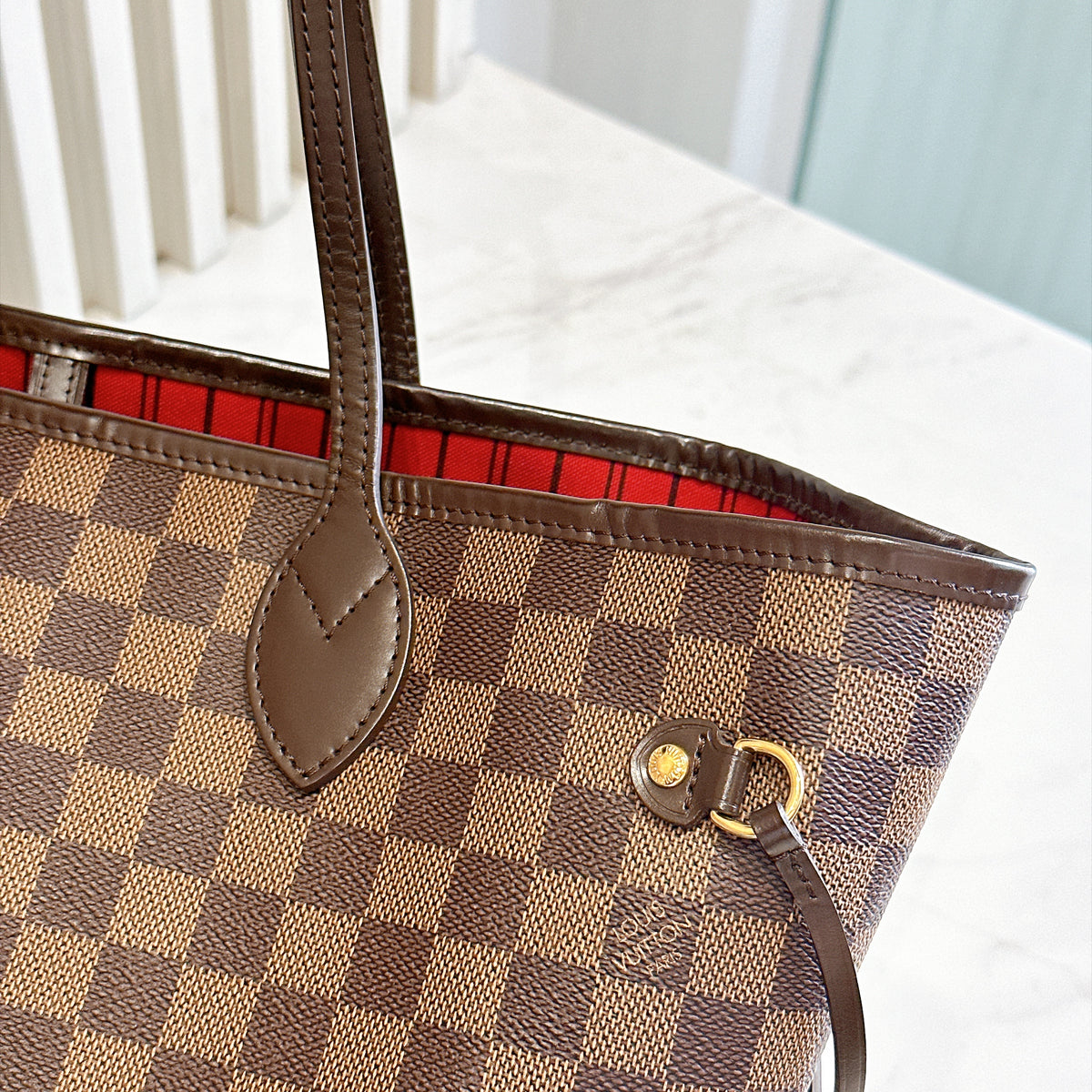 LV Neverfull MM in Damier Ebene