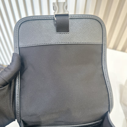 Prada Re Nylon Flap Messenger Crossbody
