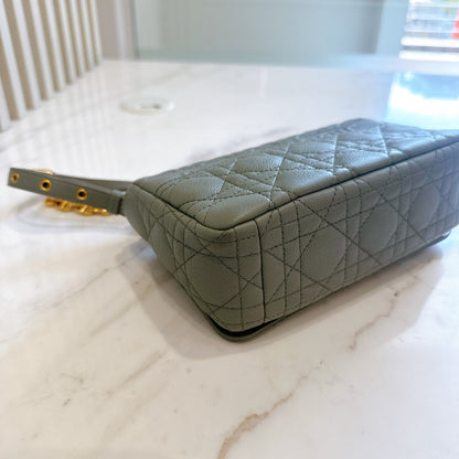 Dior Small Caro Cannage Calfskin in Light Blue