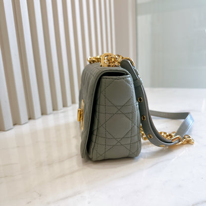 Dior Small Caro Cannage Calfskin in Light Blue