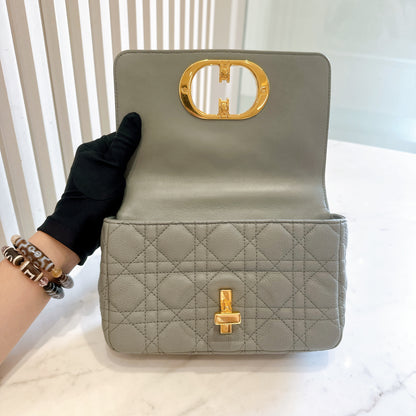 Dior Small Caro Cannage Calfskin in Light Blue