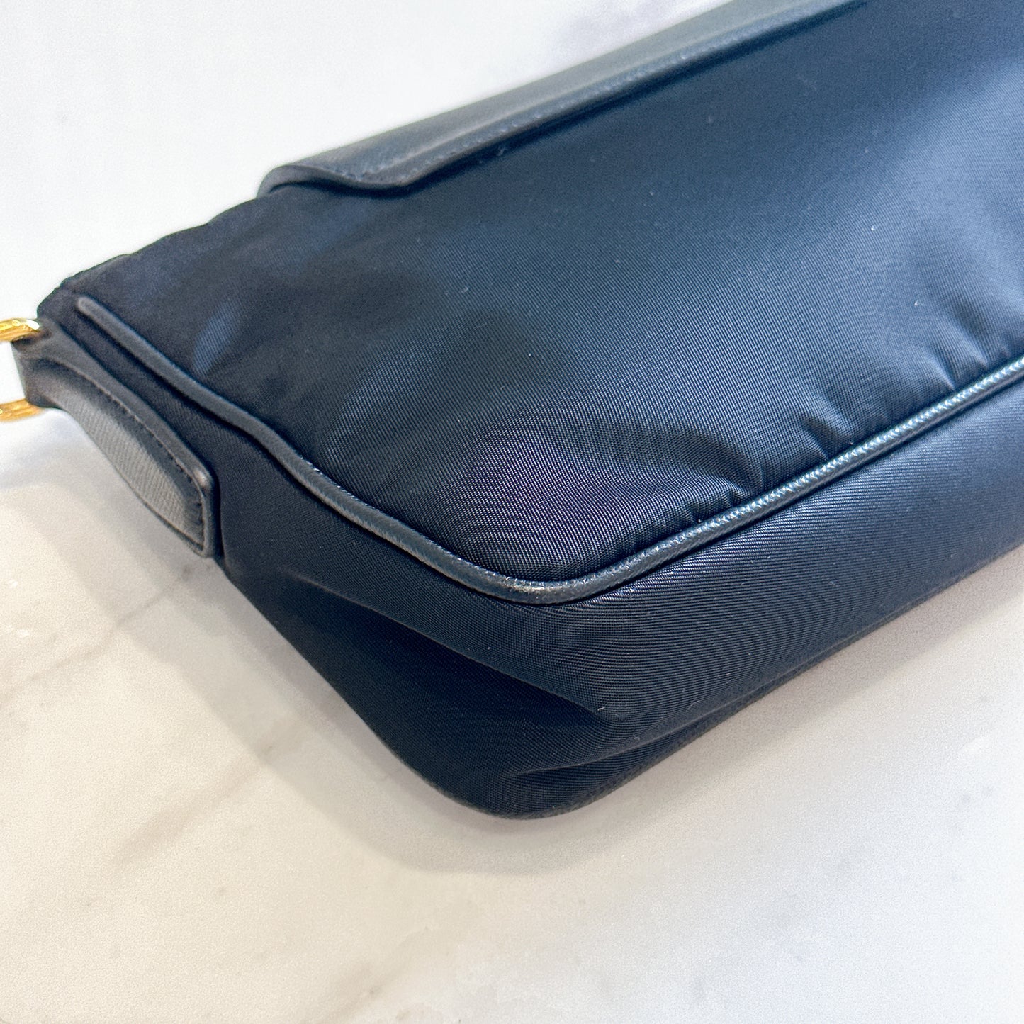 Prada Black Tessuto Nylon and Saffiano Sling Bag