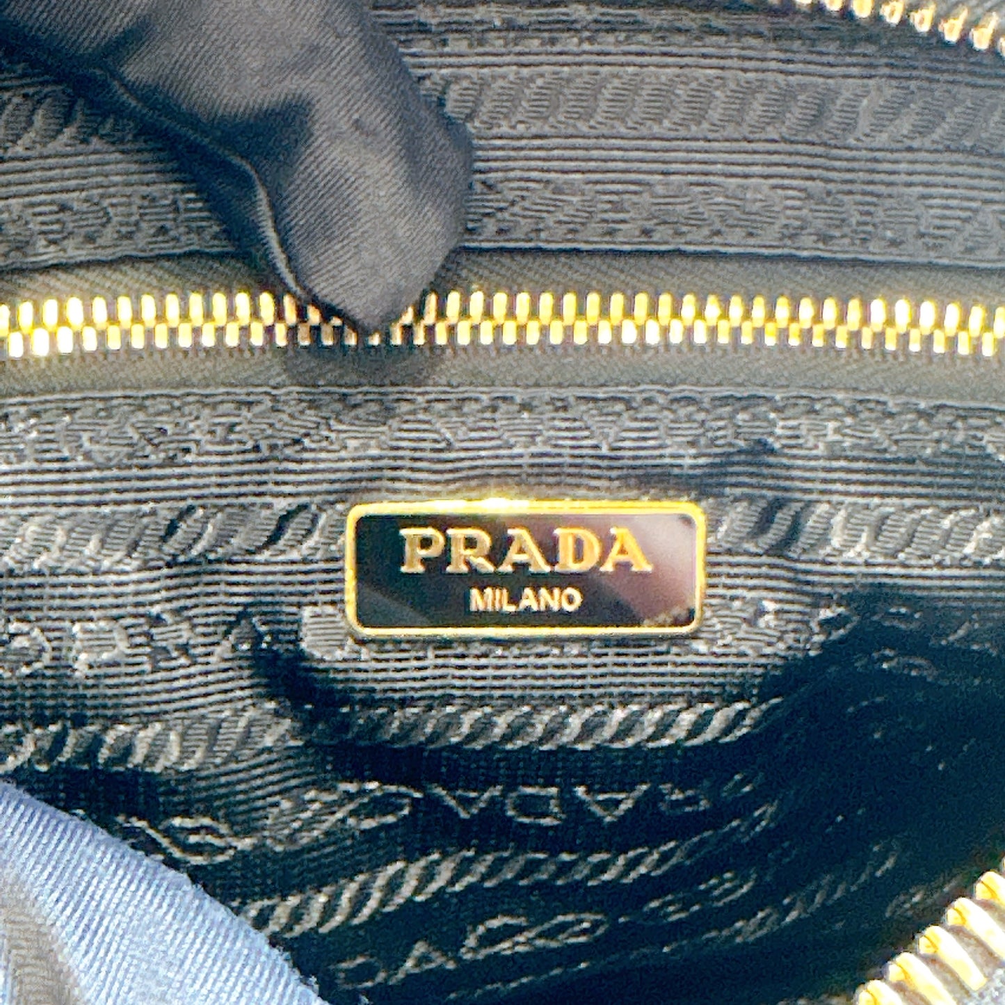 Prada Black Tessuto Nylon and Saffiano Sling Bag