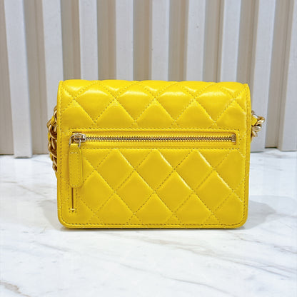 Chanel Wallet On Chain in Yellow Lambskin