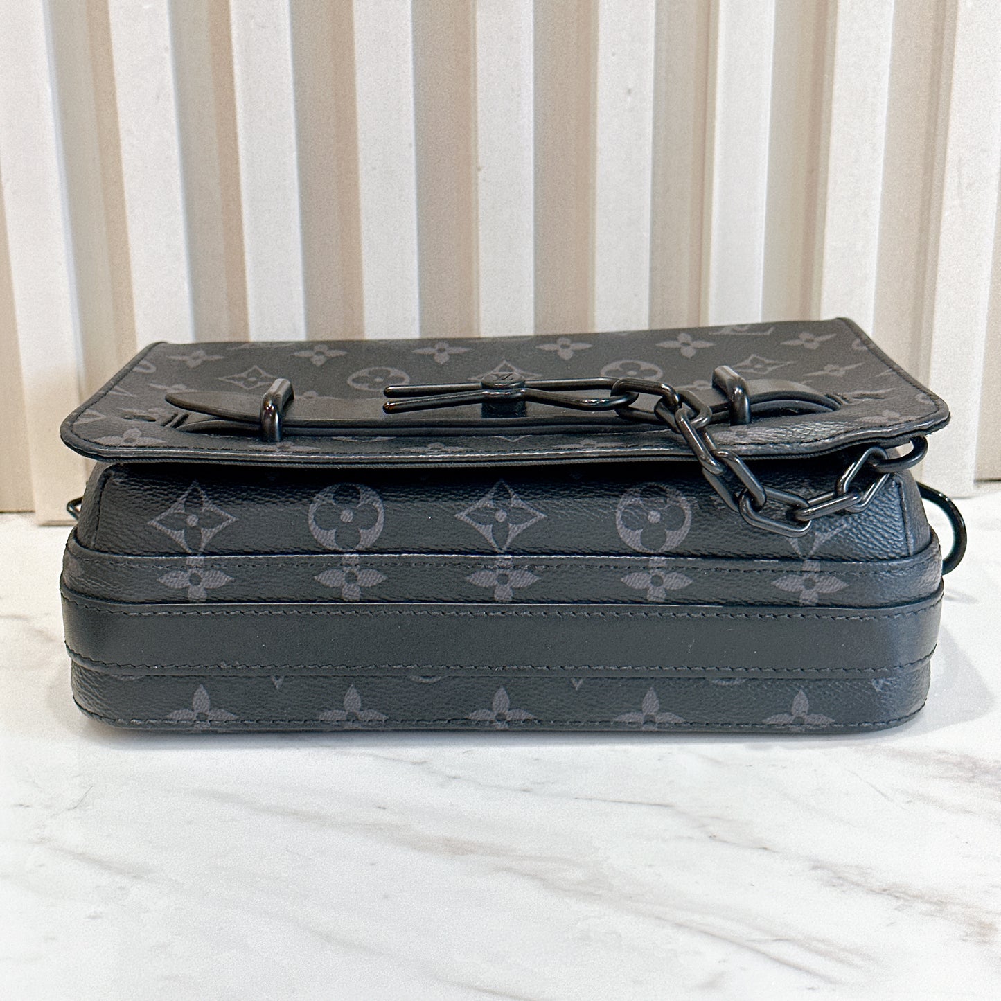LV Steamer Messenger Bag in Monogram Eclipse