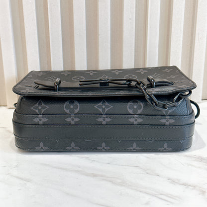 LV Steamer Messenger Bag in Monogram Eclipse