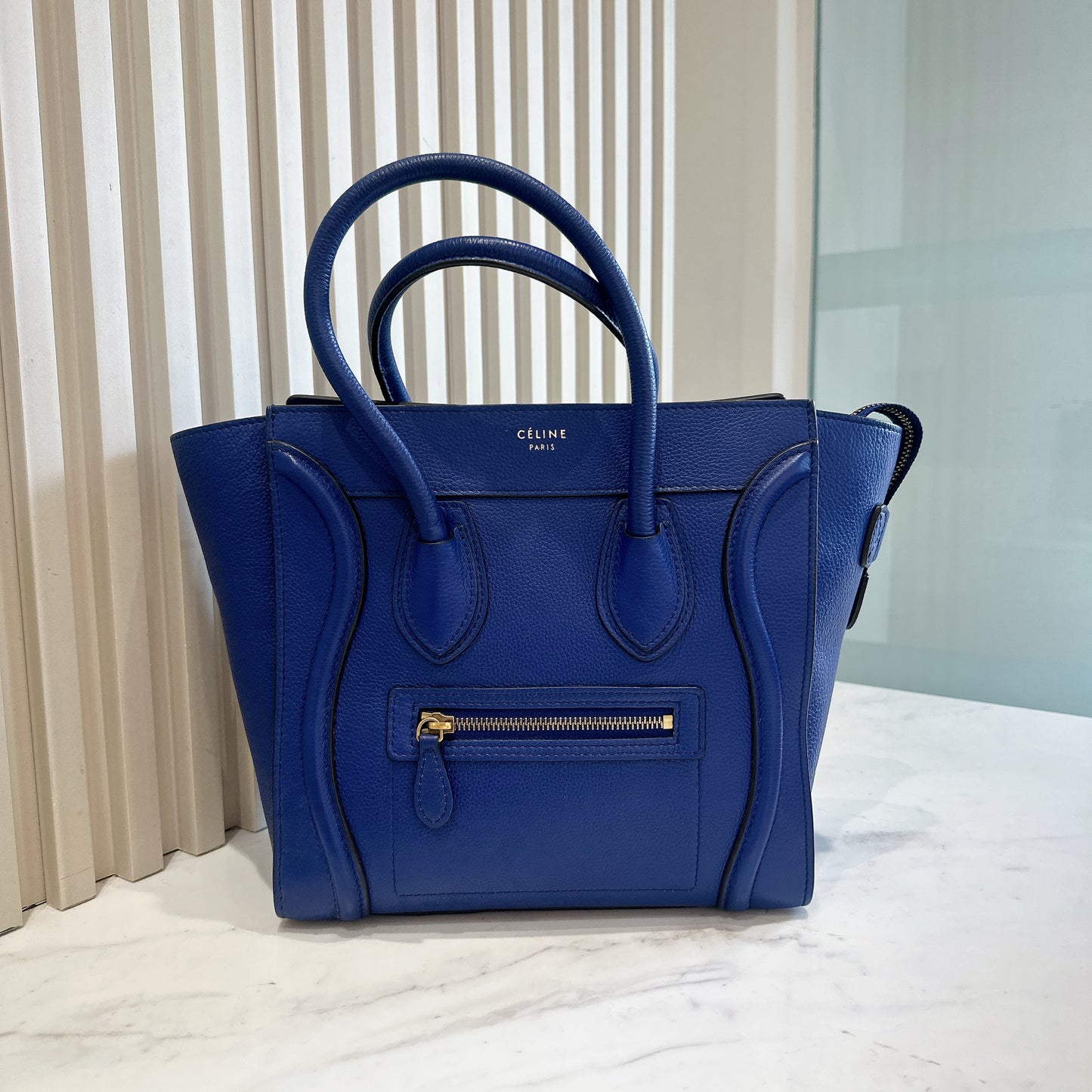Celine Luggage Tote in Blue