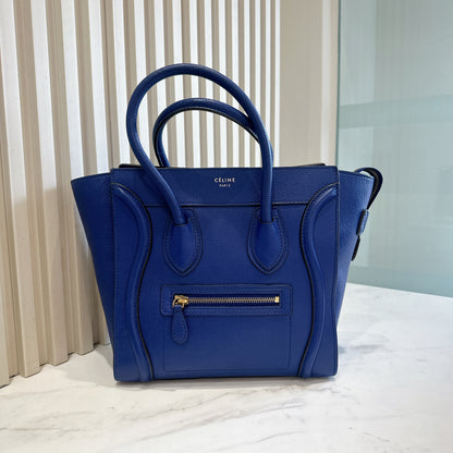 Celine Luggage Tote in Blue