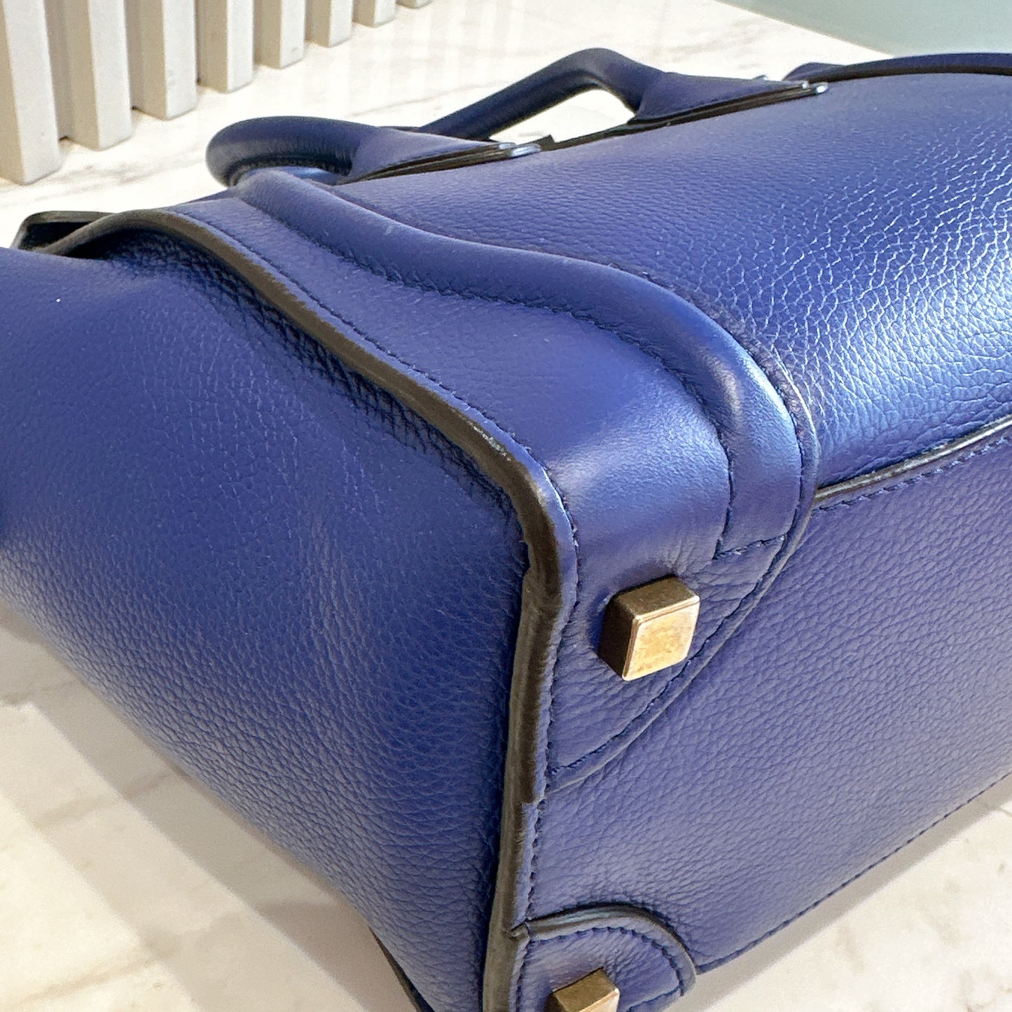 Celine Luggage Tote in Blue
