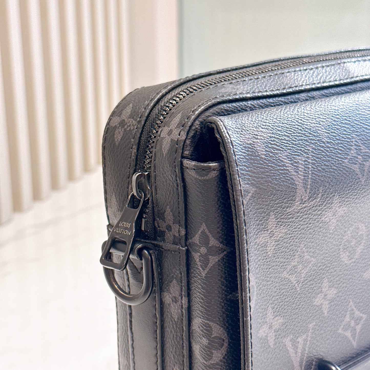 LV Steamer Messenger Bag in Monogram Eclipse