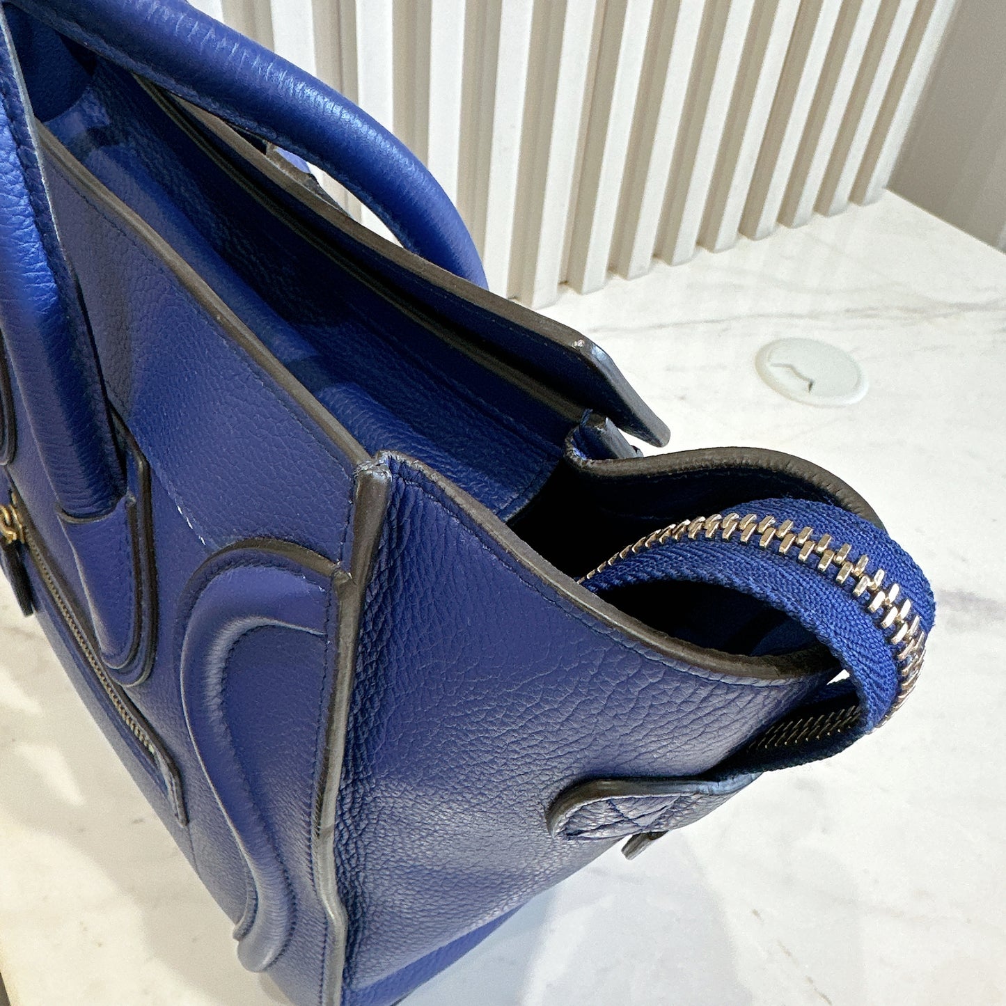 Celine Luggage Tote in Blue